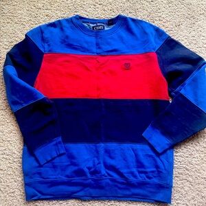 Chaps Men's Blue and Red Sweater   #5
